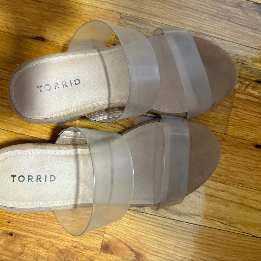 Torrid Women's Clear and Tan Sandals